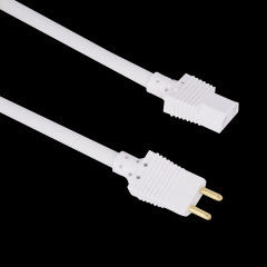 Fitall Male Female Pigtail 10" No Shroud Polarized 2 Pin White  - Vacuum Central 